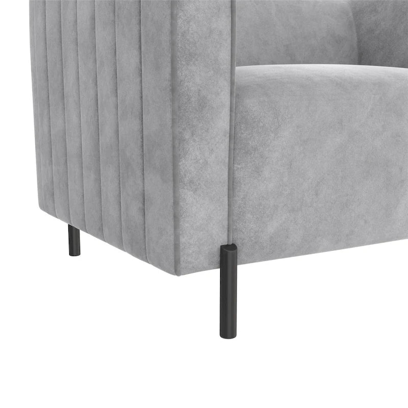 Fauteuil d'appoint rembourré et demi
