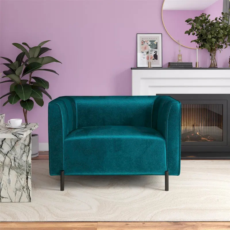Fauteuil d'appoint rembourré et demi