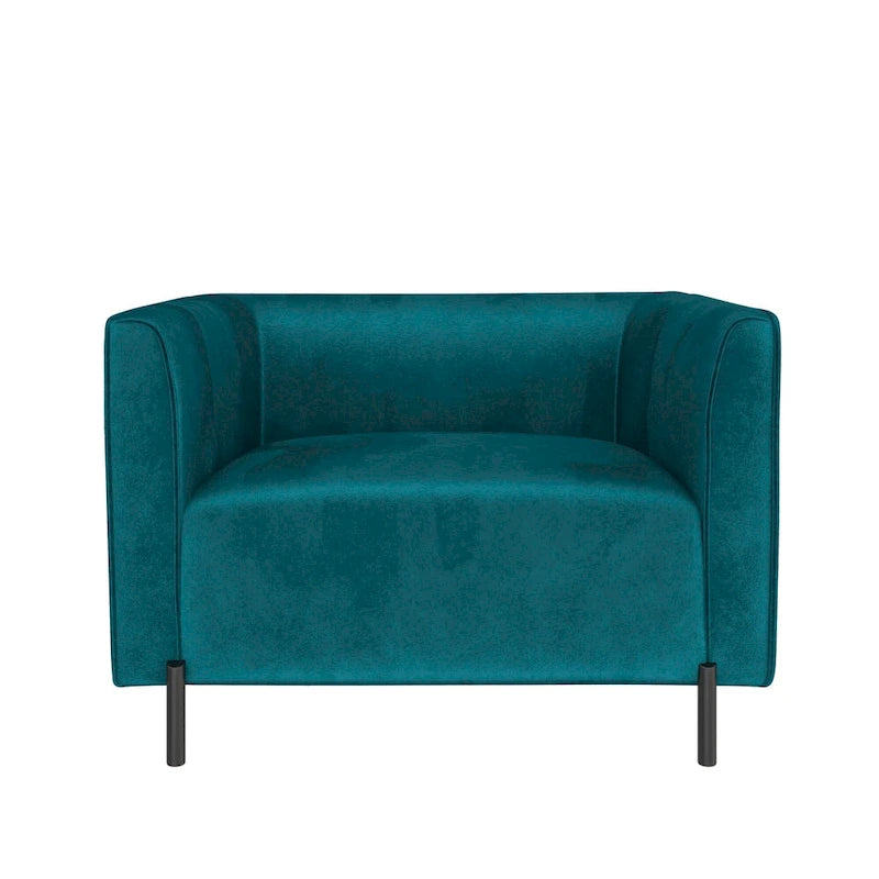 Fauteuil d'appoint rembourré et demi