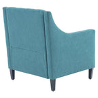 Fauteuil club confortable avec pouf et oreiller