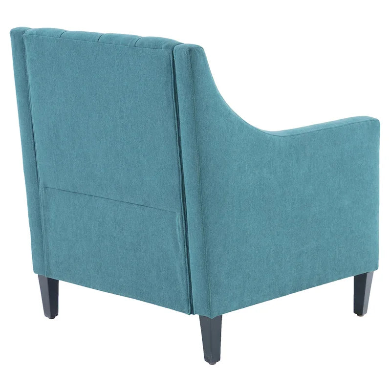 Fauteuil club confortable avec pouf et oreiller