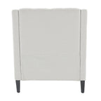 Fauteuil club confortable avec pouf et oreiller