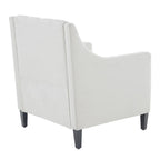 Fauteuil club confortable avec pouf et oreiller