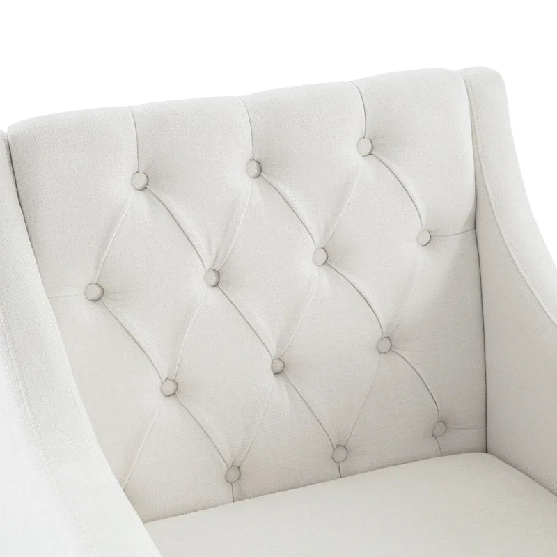 Fauteuil club confortable avec pouf et oreiller