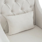 Fauteuil club confortable avec pouf et oreiller