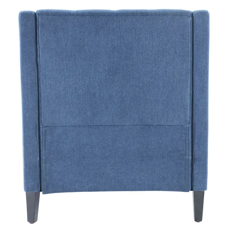 Fauteuil club confortable avec pouf et oreiller