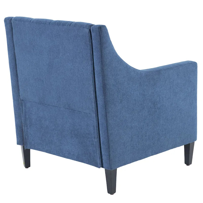 Fauteuil club confortable avec pouf et oreiller