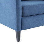 Fauteuil club confortable avec pouf et oreiller
