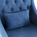 Fauteuil club confortable avec pouf et oreiller