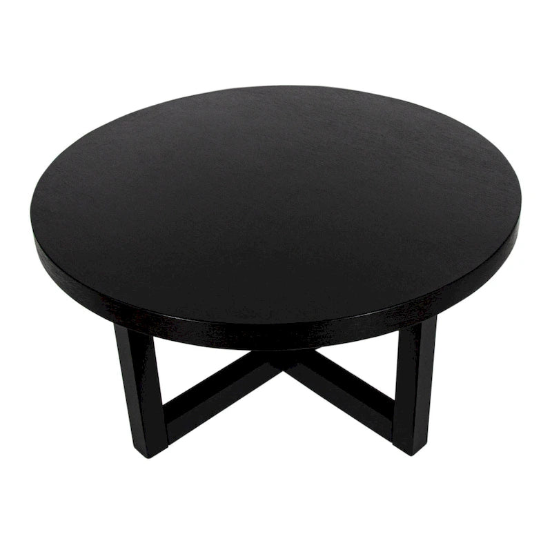 Table basse ronde en bois - 36x36x18