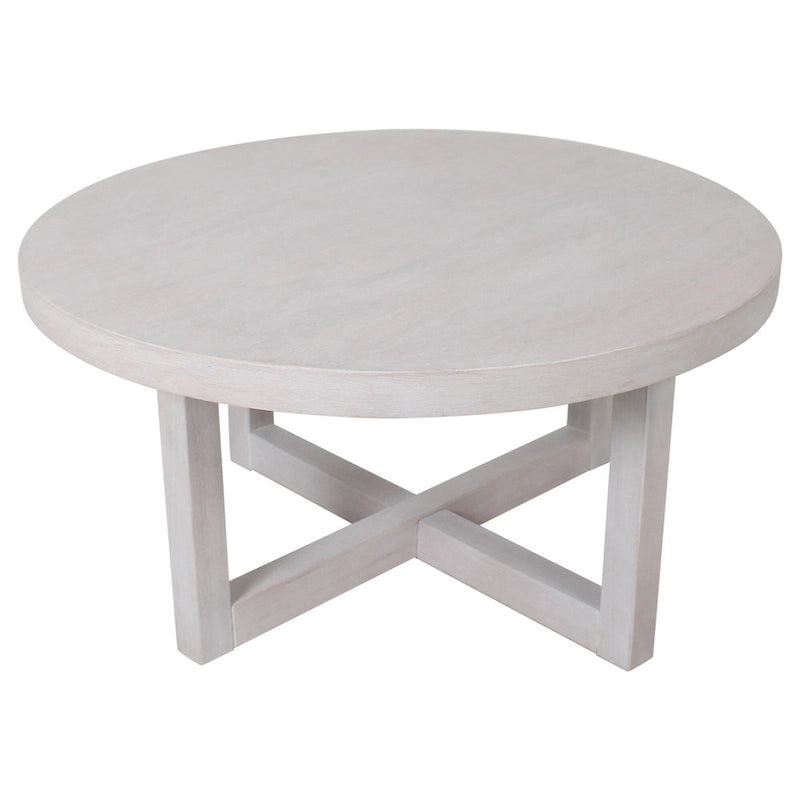 Table basse ronde en bois - 36x36x18
