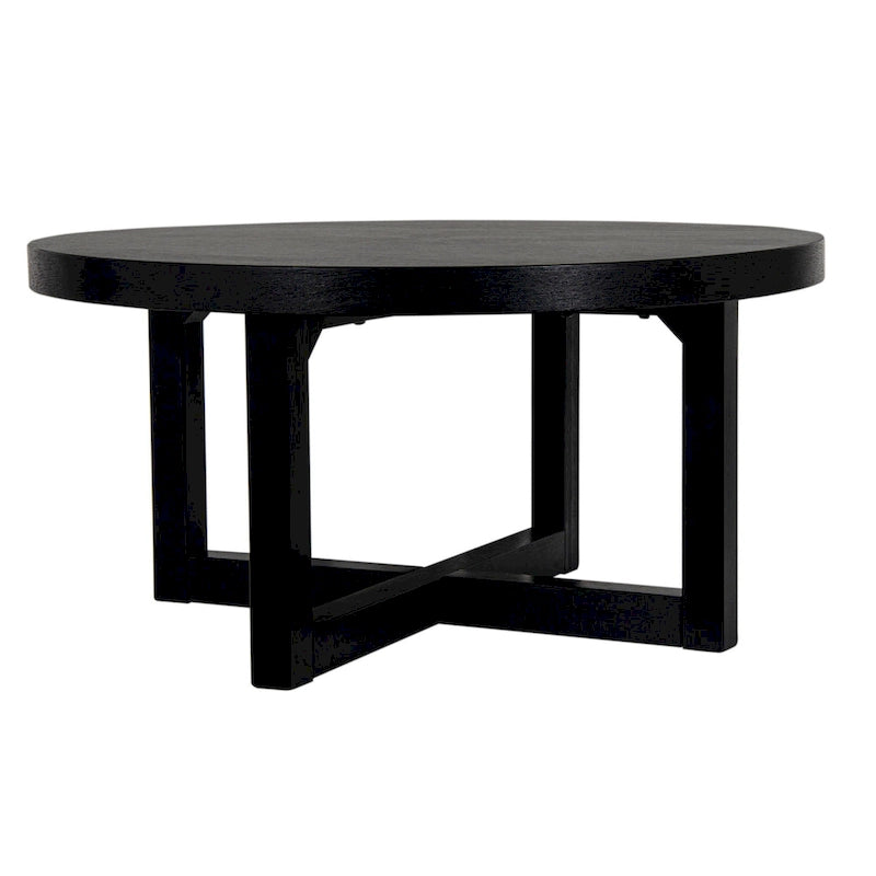 Table basse ronde en bois - 36x36x18