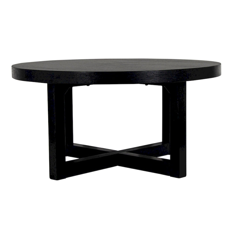 Table basse ronde en bois - 36x36x18