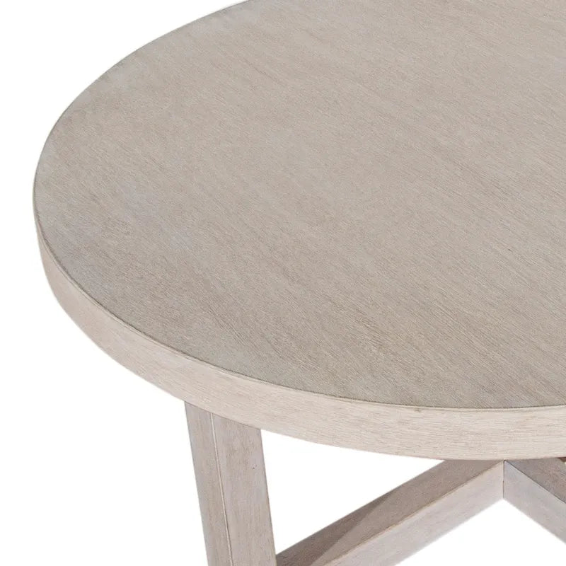 Table basse ronde en bois - 36x36x18