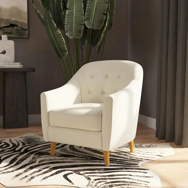 Fauteuil d'appoint capitonné
