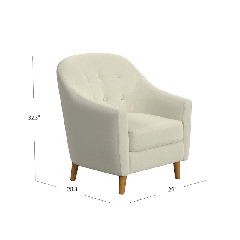 Fauteuil d'appoint capitonné