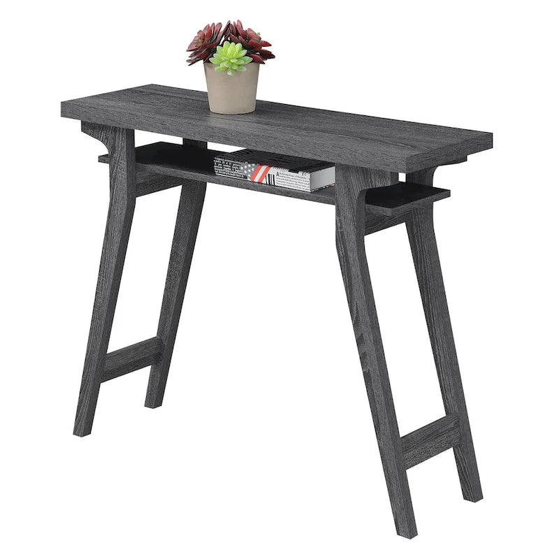 Console de commande avec étagères