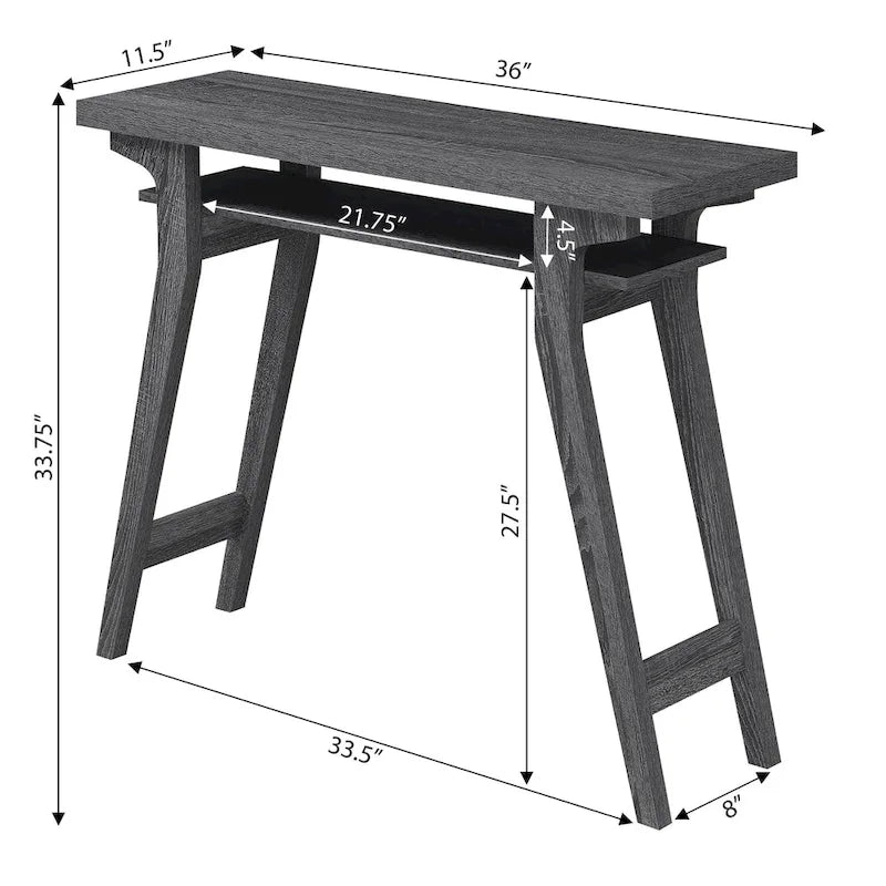 Console de commande avec étagères