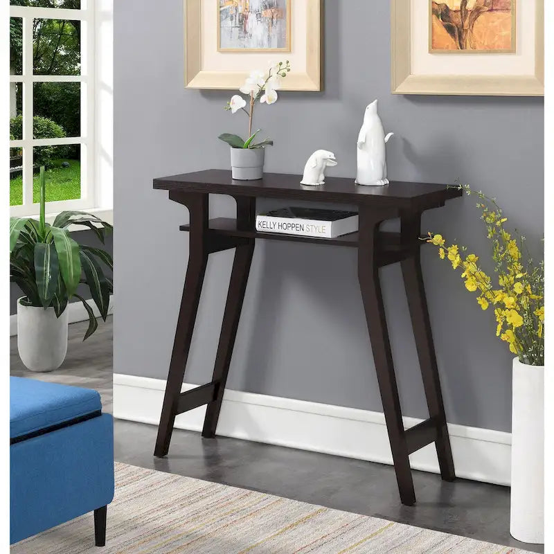 Console de commande avec étagères