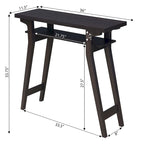 Console de commande avec étagères