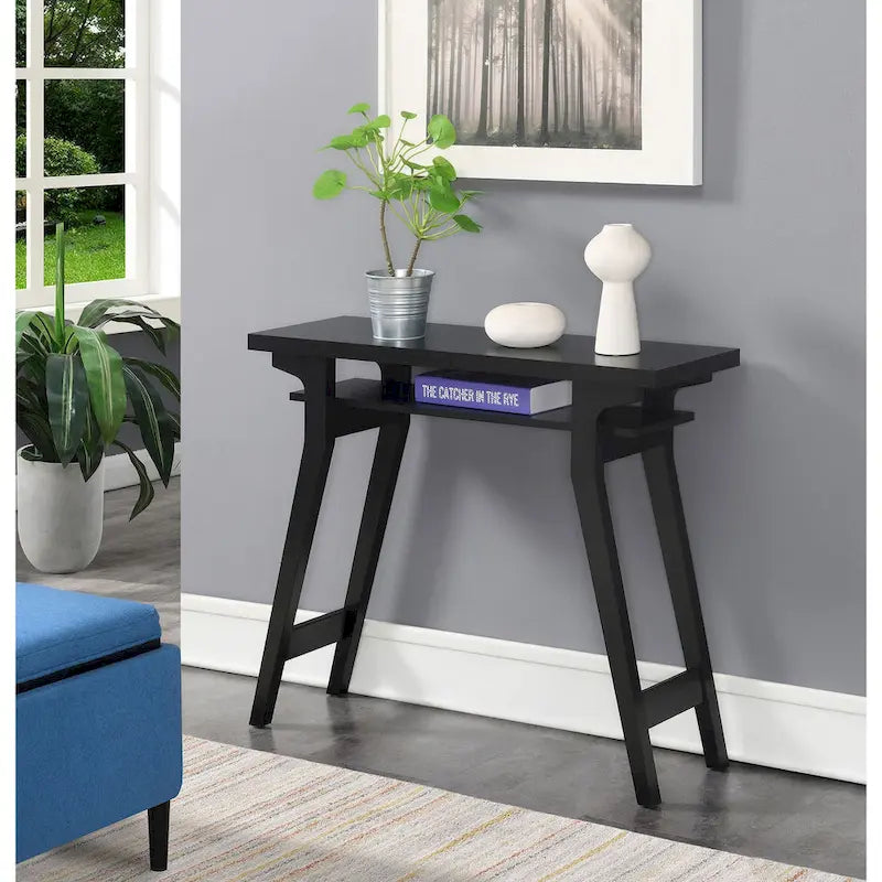 Console de commande avec étagères