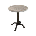 Table vintage réglable Carolina Living Colton – Plateau en bois flotté naturel – Piètement en fer vieilli