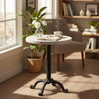 Carolina Living Colton Adjustable Vintage Table - Natural Driftwood Top - Aged Iron Base