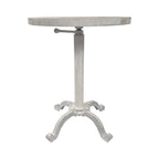 Table vintage réglable Carolina Living Colton – Plateau en bois flotté naturel – Piètement en fer vieilli