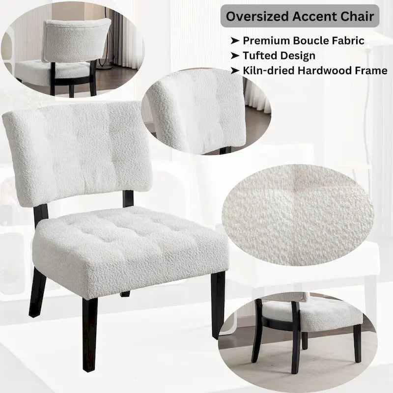 Fauteuil capitonné surdimensionné