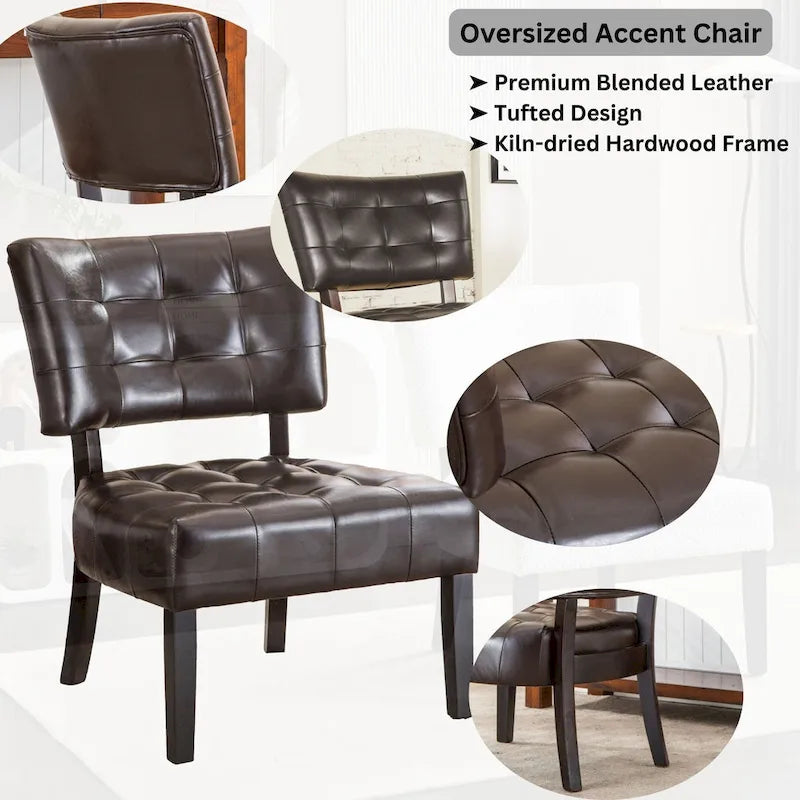 Fauteuil capitonné surdimensionné