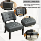 Fauteuil capitonné surdimensionné