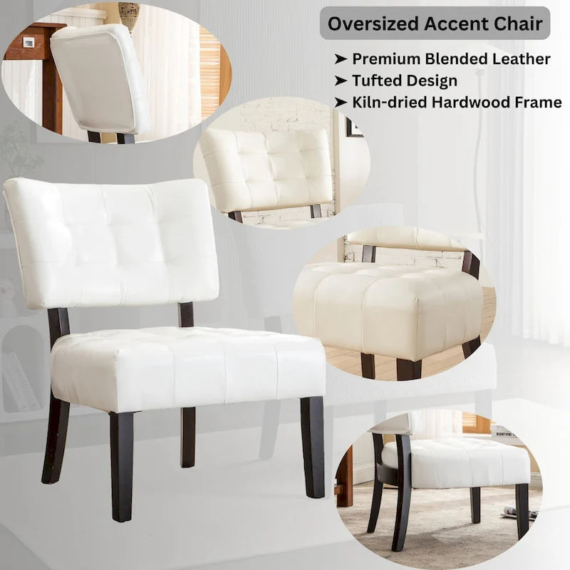 Fauteuil capitonné surdimensionné