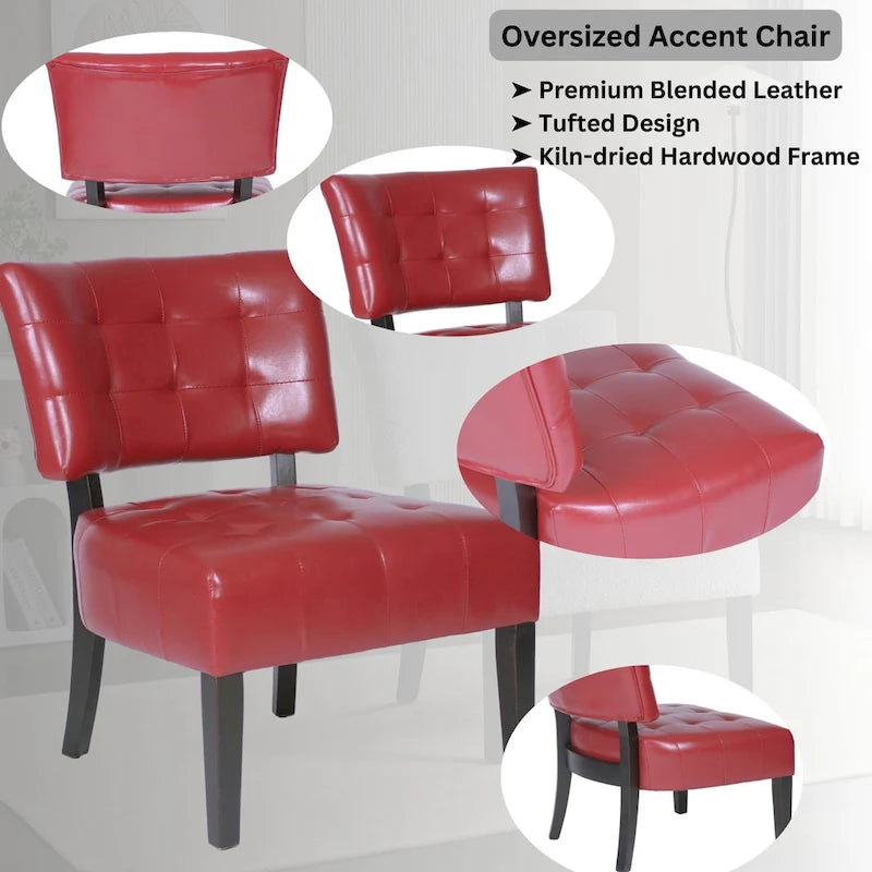 Fauteuil capitonné surdimensionné