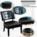Fauteuil capitonné surdimensionné