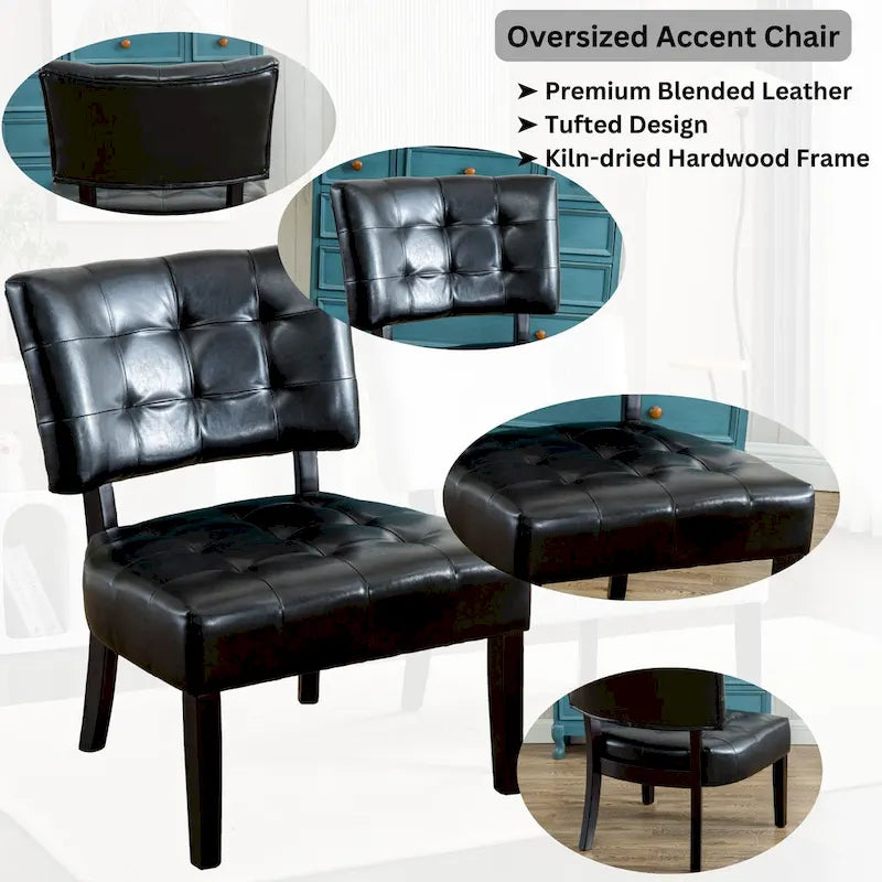 Fauteuil capitonné surdimensionné