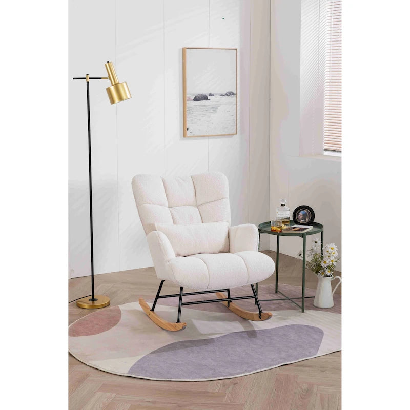 Fauteuil à bascule rembourré