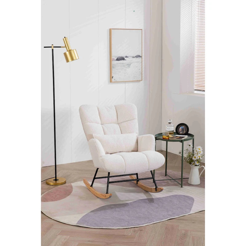 Fauteuil à bascule rembourré