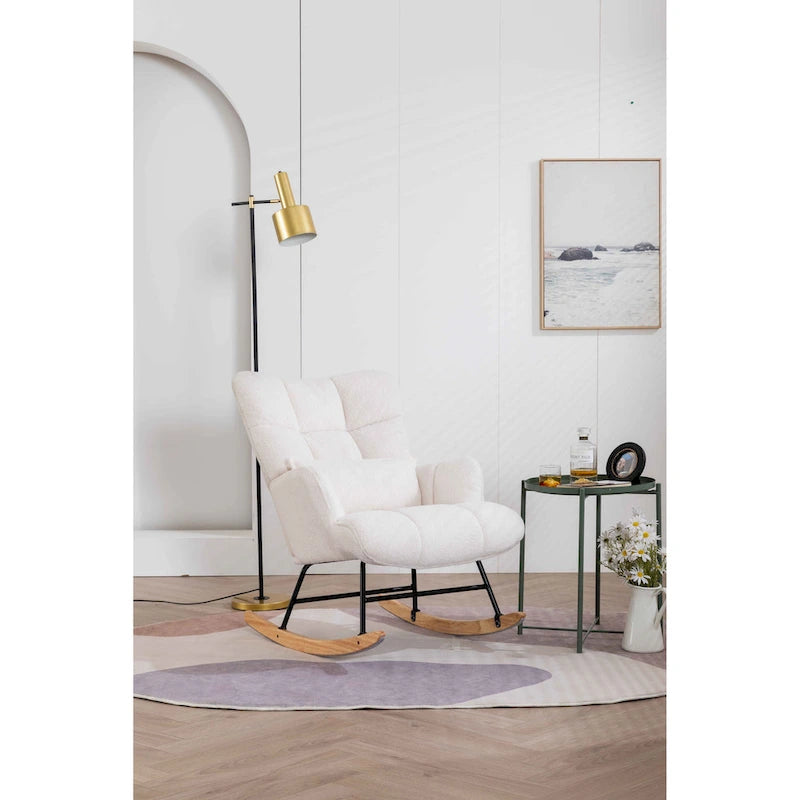 Fauteuil à bascule rembourré