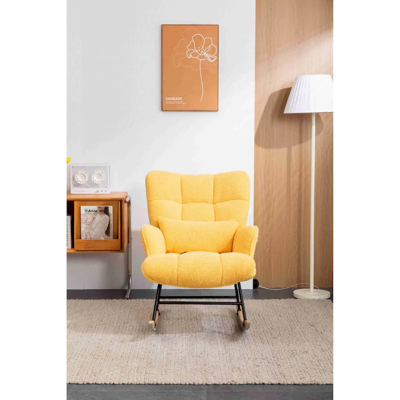 Fauteuil à bascule rembourré