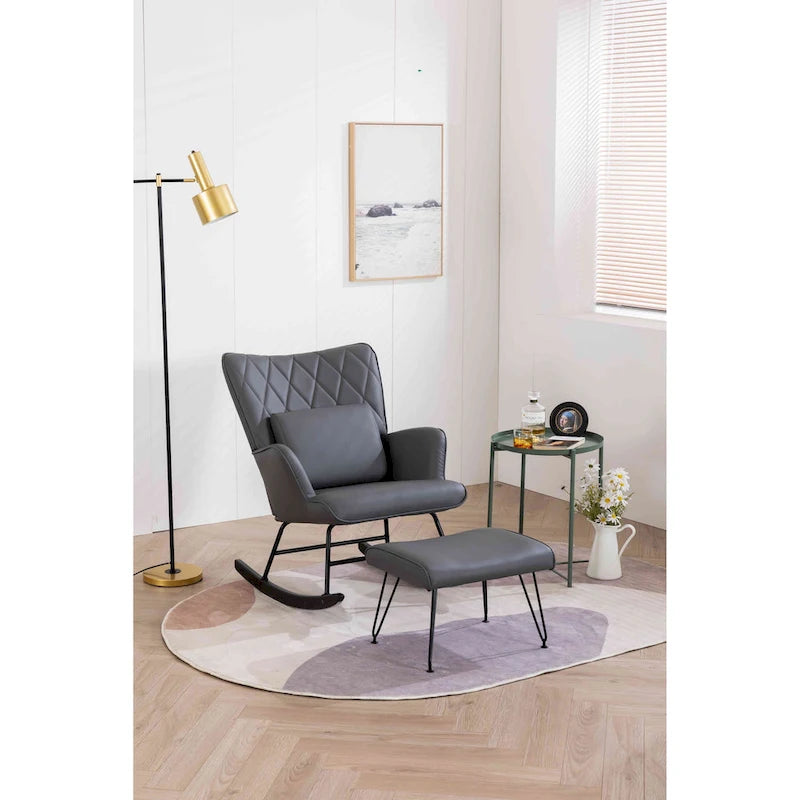 Fauteuil à bascule rembourré