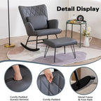 Fauteuil à bascule rembourré