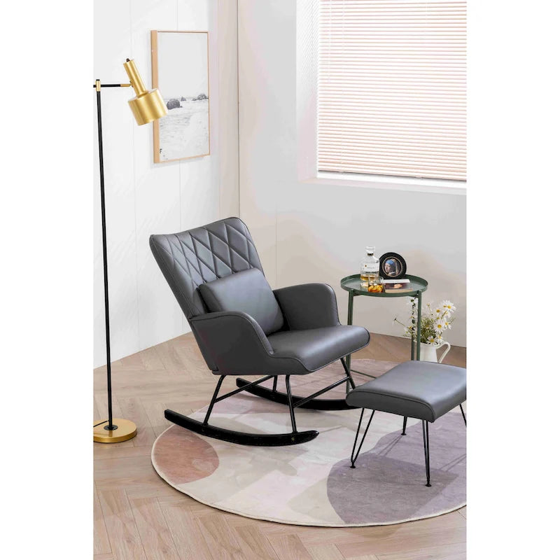 Fauteuil à bascule rembourré