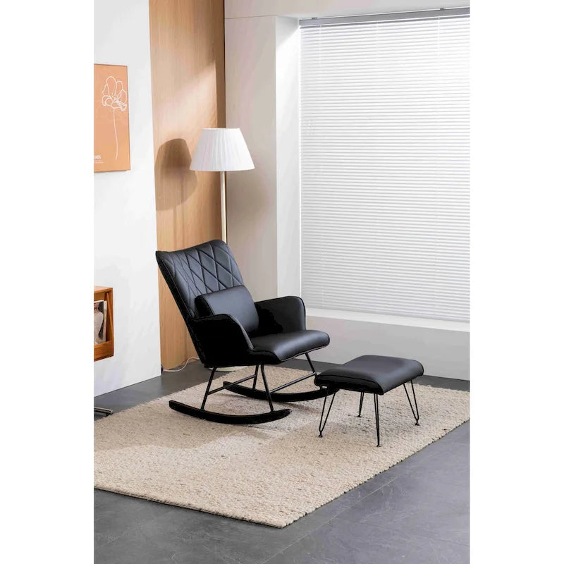 Fauteuil à bascule rembourré