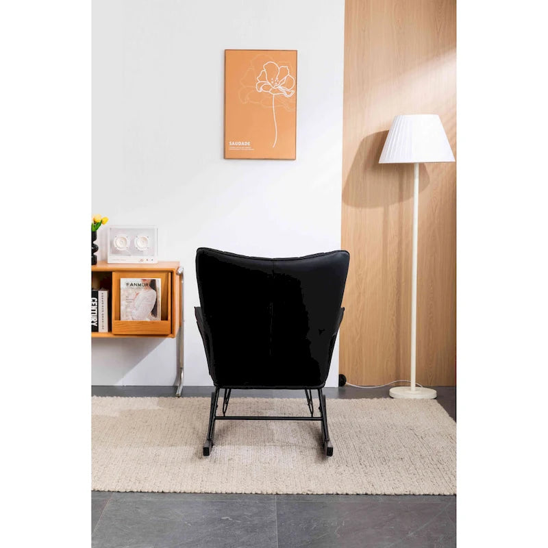 Fauteuil à bascule rembourré