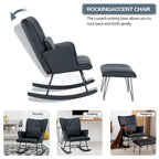 Fauteuil à bascule rembourré