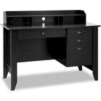Bureau d'ordinateur en bois Table d'étude de bureau avec tiroirs