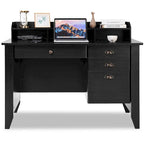 Bureau d'ordinateur en bois Table d'étude de bureau avec tiroirs