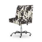 Chaise de bureau à imprimé vache violet