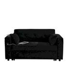 Canapé convertible gigogne 54 double place inclinable avec accoudoirs, rangement et poches latérales, dossier réglable et