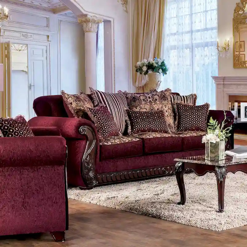 Canapé fauteuil roulant capitonné traditionnel